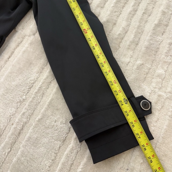 Weatherproof Garment Company Black Double Breasted Trench Rain Coat Size Medium - Picture 6 of 7
